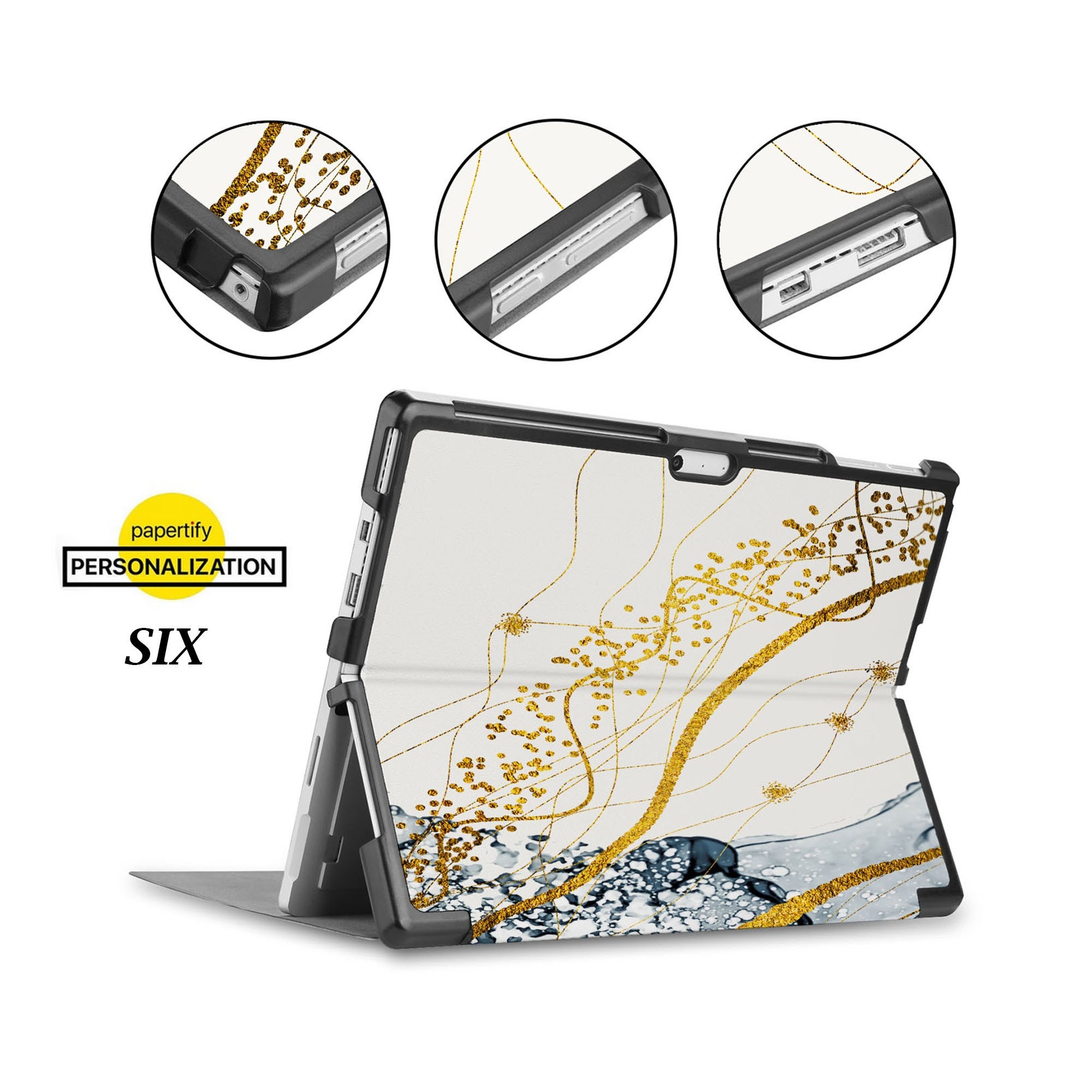 Support Pivotant 360° Pour Microsoft Surface Pro 7-11 Et Go 2-4 - En Aluminium, Pliable, Antidérapant - Ergonomique Et Portable