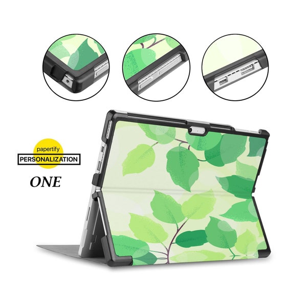 surface tablet case for Microsoft surface go 3 2 1 surface pro x pro 9 8 7 6 5 4 folio stand case compatible with type case leaves