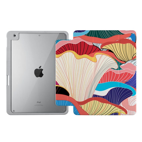 Case for iPad With Built-in Pencil Holder - Clear Back Cover for