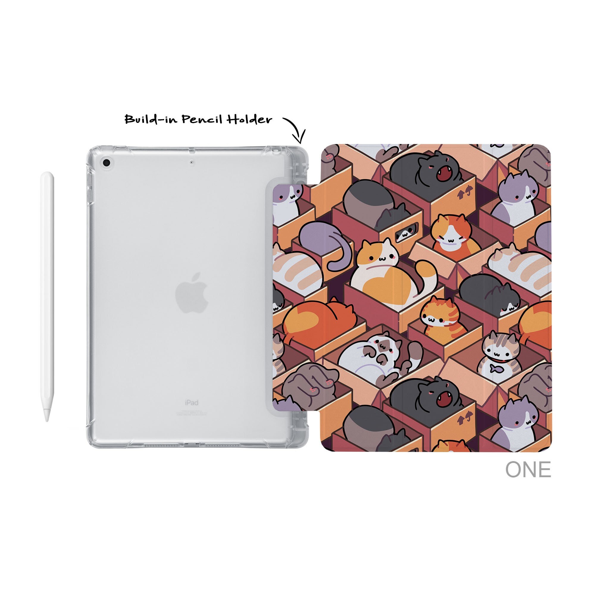 SEYMAC Custodia per ipad Mini 7°/6° 8,3 Pollici 2024/2021 A17 Pro, Custodia Antiurto per Mini 7 con Pellicola Protettiva, Supporto Girevole a 360° e Cinghia da Mano, Tracolla, Portapenne, Nero