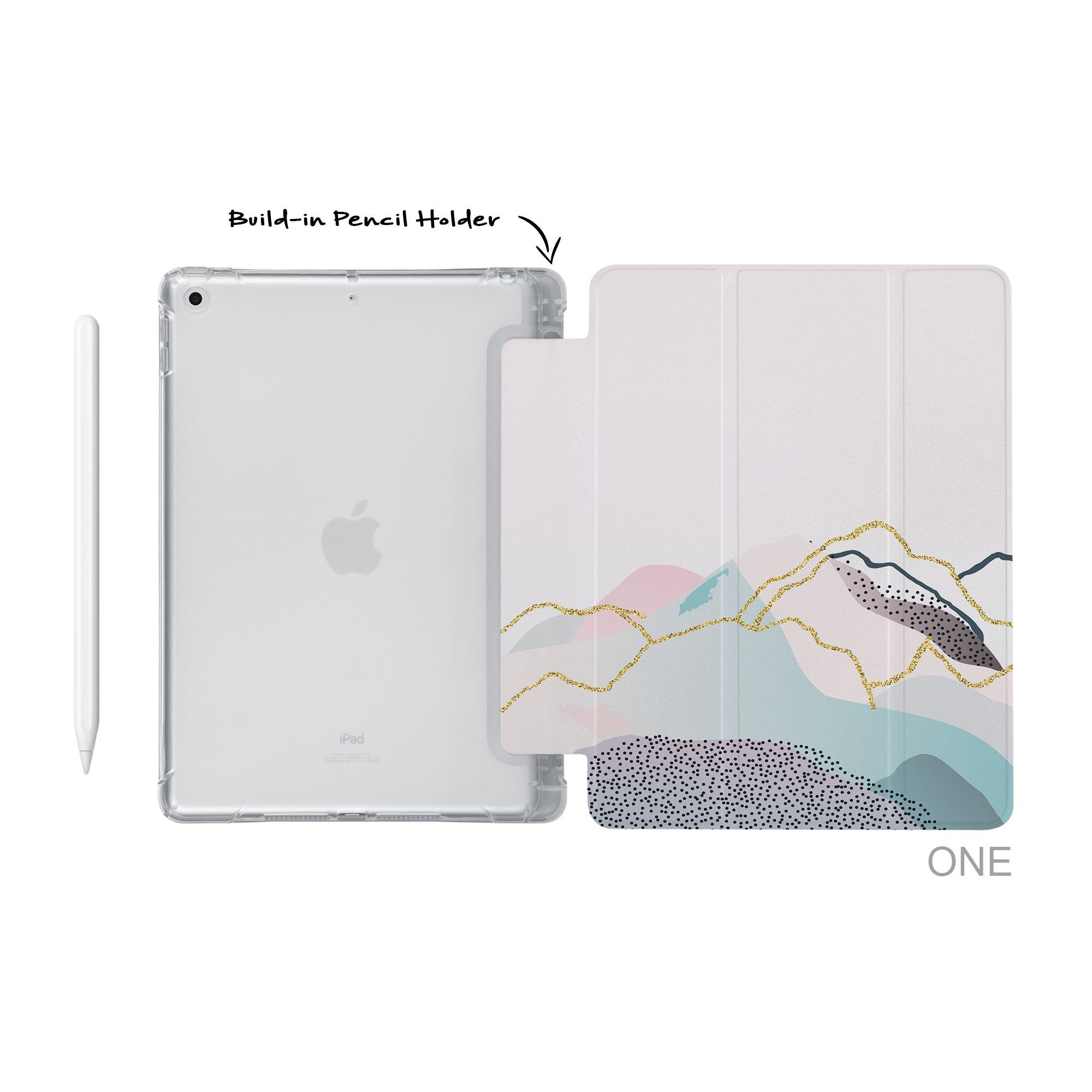 Coque en TPU coussin d'air coloré rose/vert pour votre Apple iPad 10.2  (2019)