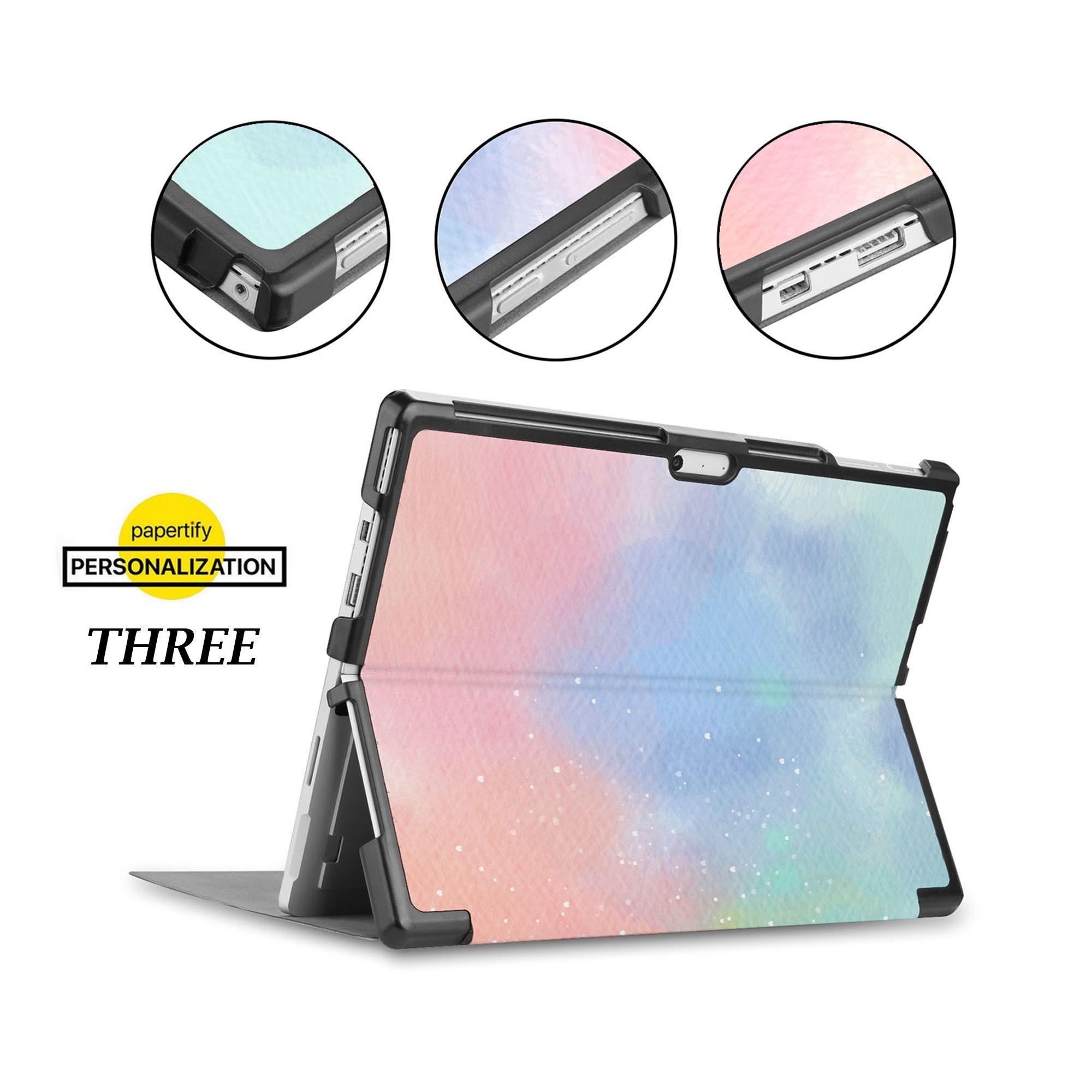 Surface pro6 オレンジ カラー タブレットケース Microsoft Surface Microsoft Go 4 3レザーケースSurface Pro 9 8 7+ 7 6 5