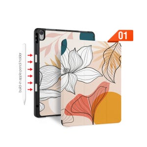 iPad Slim Case Tri-Fold, kabelloses Laden & Apple Pencil Halter - Passend für iPad Pro 13/11 M4, Air M2, Mini, 12.9, 10.9, 10.2, 9.7
