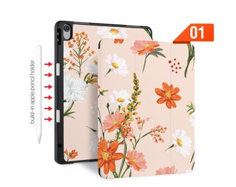 iPad slim lightweight case build-in apple pencil holder soft TPU back cover for iPad Air Pro 13 11 M4 12.9 M4 10.9 10.2 9.7 mini Spring