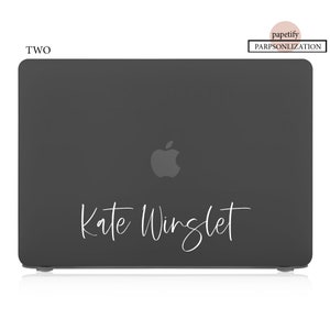 Personalisierte MacBook Hardshell Matte Case für pro 16 15 14 13 m1 2022 m2 air 13 fügen Sie Ihren Namen oder Initialen Kalligraph Unterschrift hinzu