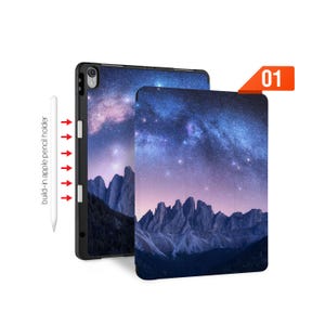 iPad Slim Case Tri-Fold, kabelloses Laden & Apple Pencil Halter - Passend für iPad Pro 13/11 M4, Air M2, Mini, 12.9, 10.9, 10.2, 9.7