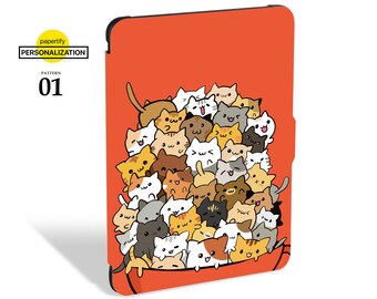 SleepCase for Kindle 12th Gen 6", Colorsoft 7", Paperwhite 12th 7", Paperwhite 11th 6.8", Oasis, Scribe 10.2" & More Handle Cover cats