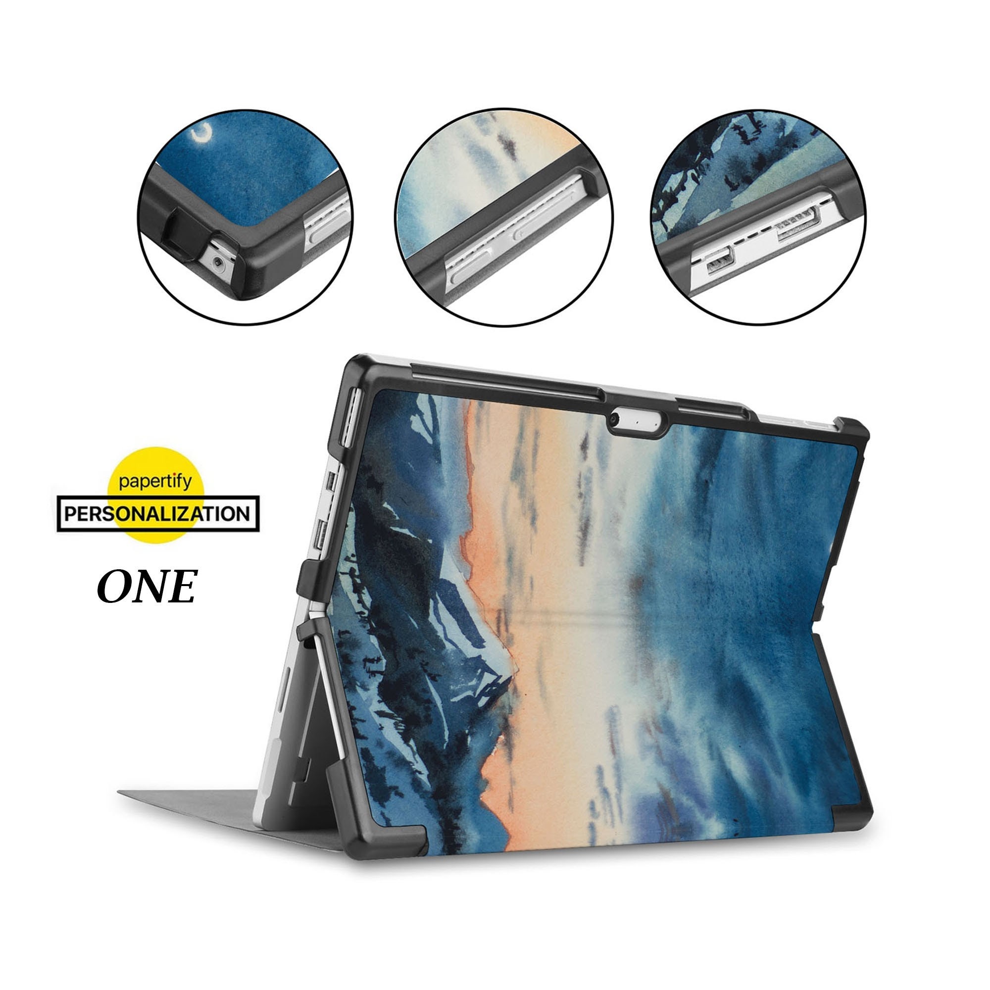 ROYALZ Custodia In Vera Pelle Per Microsoft Surface Go (10 Pollici) - Cover Di Protezione Sottile E Leggera Con Sleeve, Colore Nero