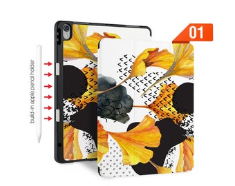 iPad mince étui léger encastrable porte-crayon pomme couverture arrière TPU souple pour iPad 10.9 10.2 9.7 Pro 11 Pro 12.9 mini 6 5 4 aquarelle