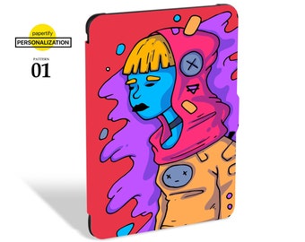SleepCase for Kindle 12th Gen 6", Paperwhite 12th 7", Paperwhite 11th 6.8", Oasis,Scribe 10.2" More - Built-In Handle Leather Cover fantasy