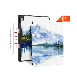 iPad Slim Case Tri-Fold, kabelloses Laden & Apple Pencil Halter - Passend für iPad Pro 13/11 M4, Air M2, Mini, 12.9, 10.9, 10.2, 9.7