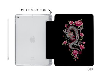 IPad ソフト TPU クリアバック スマートカバー、Apple Pencil ホルダー