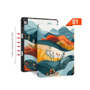 iPad Slim Case Tri-Fold, kabelloses Laden & Apple Pencil Halter - Passend für iPad Pro 13/11 M4, Air M2, Mini, 12.9, 10.9, 10.2, 9.7