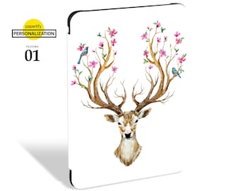 SleepCase for Kindle 12th Gen 6", Paperwhite 12th 7", Paperwhite 11th 6.8", Oasis,Scribe 10.2" & More - Built-In Handle Coverc hristmas deer