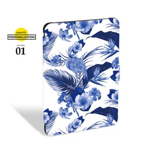 Case for Kindle Paperwhite, All-New Kindle Oasis, Kindle Scribe - Custom Auto Sleep/Wake Leather Case & Built-In Handlefl ower flamingo