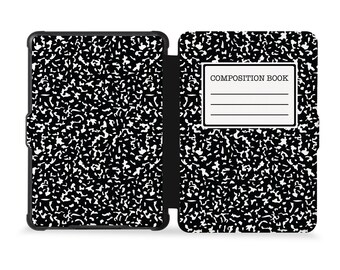 SleepCase for Kindle 12th Gen 6", Paperwhite 12th 7", Paperwhite 11th 6.8", Oasis,Scribe 10.2" - Built-In Handle Cover Composition Book