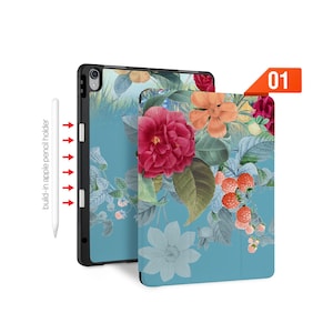 iPad Slim Case Tri-Fold, kabelloses Laden & Apple Pencil Halter - Passend für iPad Pro 13/11 M4, Air M2, Mini, 12.9, 10.9, 10.2, 9.7