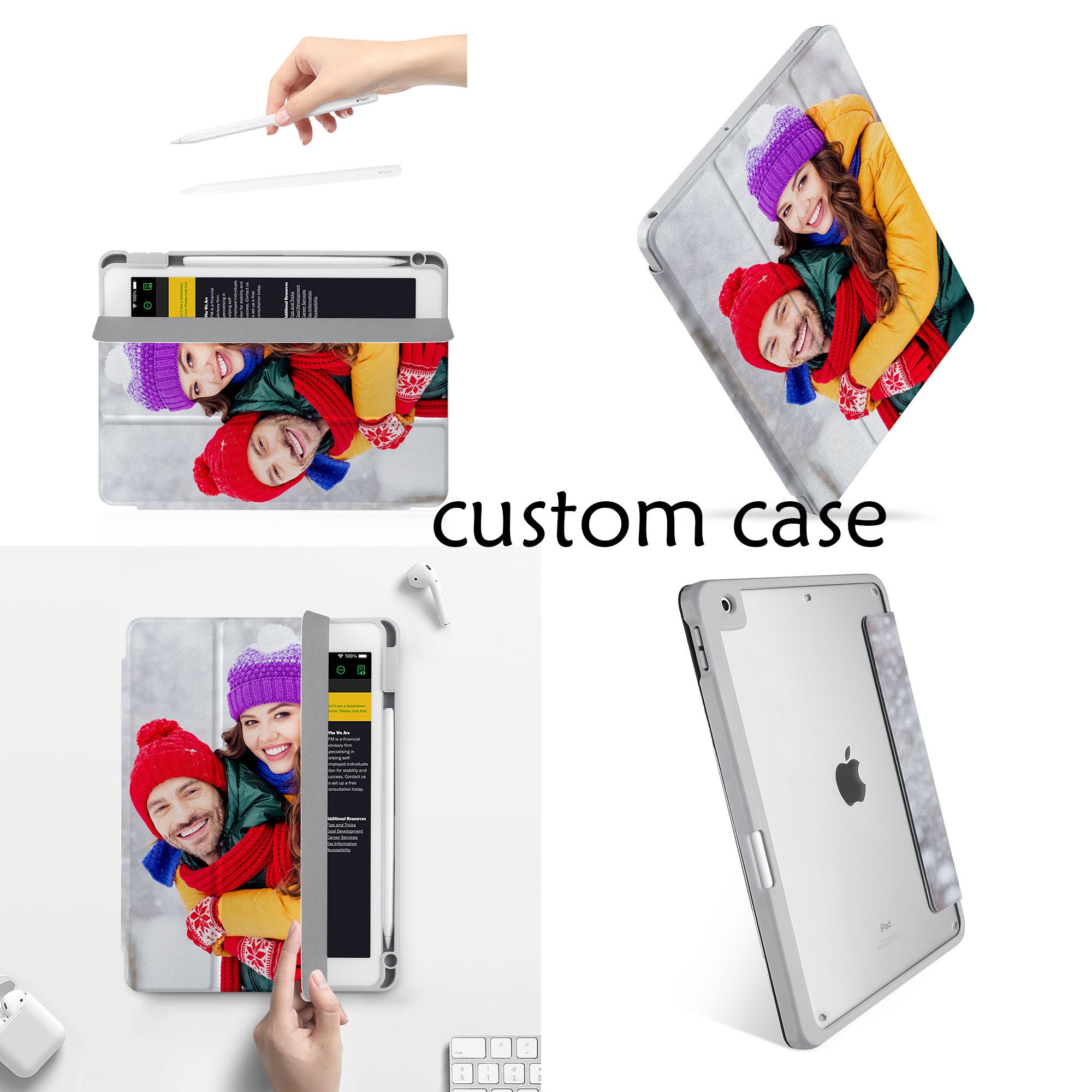 Custodia Amazon Brand Per IPad 10.2'' 9/8/7 Gen: Pelle PU E Retro Trasparente, Blu Navy - 6