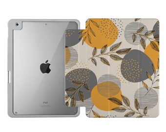 Case for iPad with Built-in Pencil Holder - Clear Back Cover for 2024 iPad Pro 13, 11, Air 13, 11, Pro 12.9, 11, 10.9, 10.2, 9.7, Mini 6 7