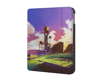 Sleep Case for Kobo - Personalized PU Leather Sleep Case with Built-In Stand for 2025 Kobo Clara 6" & Libra 7" Auto Wake/Sleep abstract