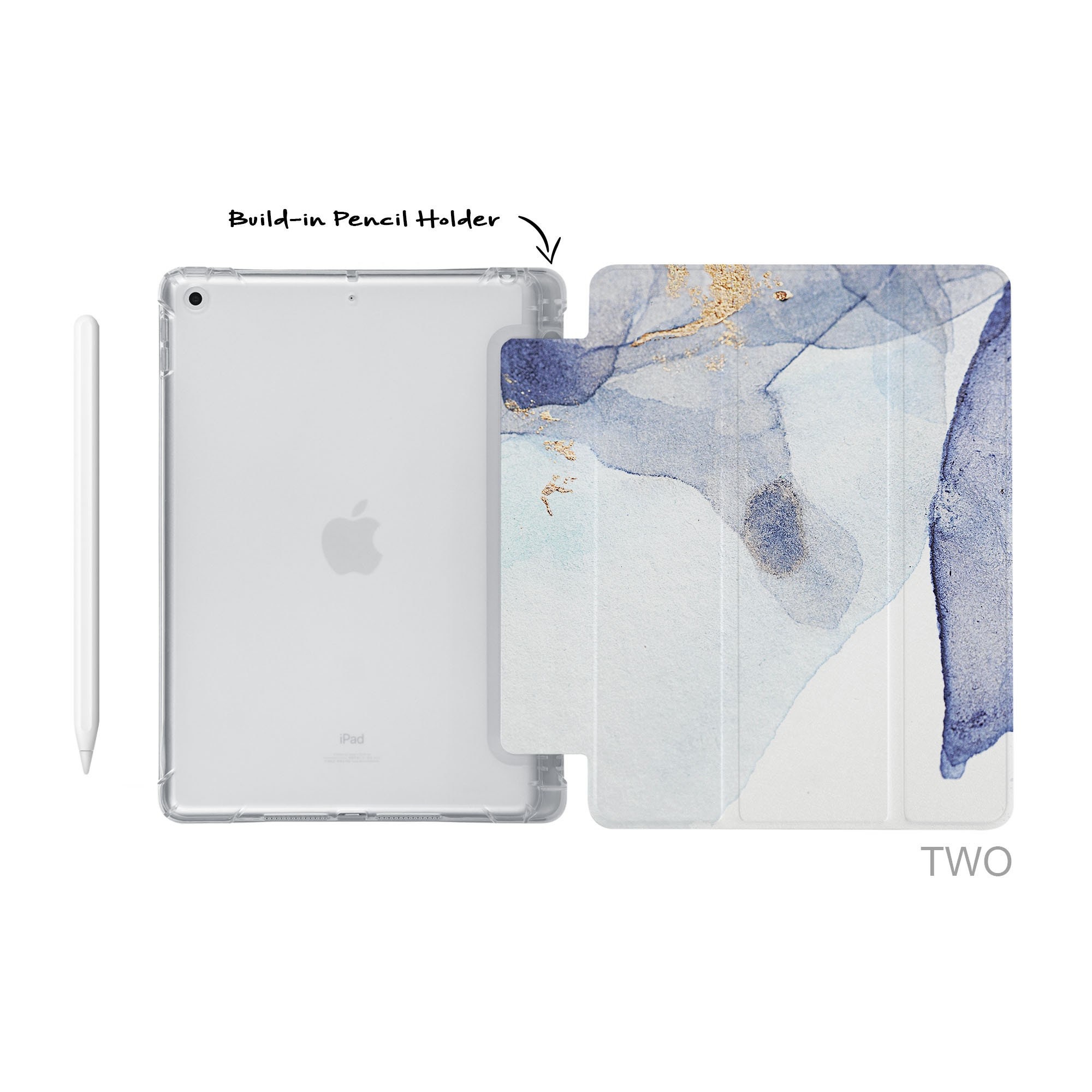 IPad Soft TPU Clear Back Smart Cover With Build-in Apple Pencil Holder for  2023 Pro 11 Pro 12.9 Mini 6 5 Air 10.9 iPad 10.9 10.2 9.7 Marble -   Sweden