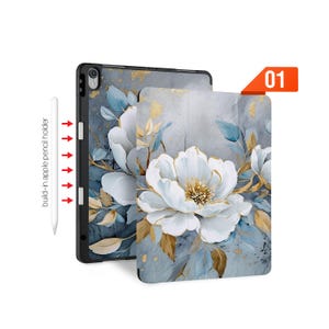 iPad Slim Case Tri-Fold, kabelloses Laden & Apple Pencil Halter - Passend für iPad Pro 13/11 M4, Air M2, Mini, 12.9, 10.9, 10.2, 9.7