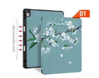 iPad Slim Case Tri-Fold Wireless Charging & Apple Pencil Holder - Fits iPad Pro 13/11 M4, Air M2, Mini, 12.9, 10.9, 10.2, 9.7