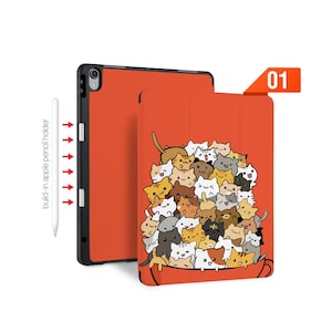 iPad Slim Case Tri-Fold, kabelloses Laden & Apple Pencil Halter - Passend für iPad Pro 13/11 M4, Air M2, Mini, 12.9, 10.9, 10.2, 9.7