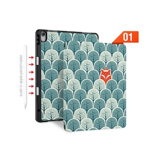 iPad Slim Case Tri-Fold, kabelloses Laden & Apple Pencil Halter - Passend für iPad Pro 13/11 M4, Air M2, Mini, 12.9, 10.9, 10.2, 9.7