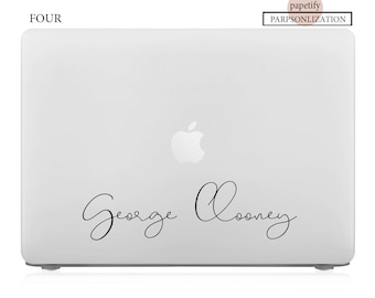 Coque rigide personnalisée mate MacBook pour pro 16 15 14 13 m1 2022 m2 air 13 Ajoutez votre nom ou vos initiales Calligraphe Signature