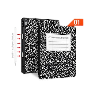 iPad Slim Case Tri-Fold, kabelloses Laden & Apple Pencil Halter - Passend für iPad Pro 13/11 M4, Air M2, Mini, 12.9, 10.9, 10.2, 9.7