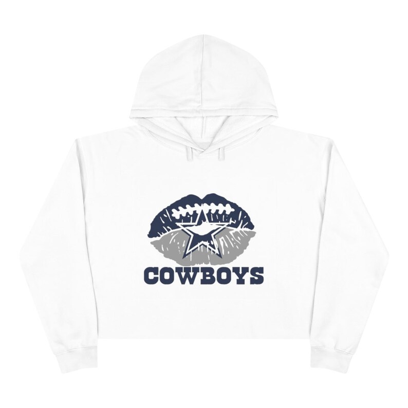 cowboys crop top hoodie
