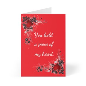 Saint-Valentin Cartes de voeux tenez mon coeur (8 pcs)
