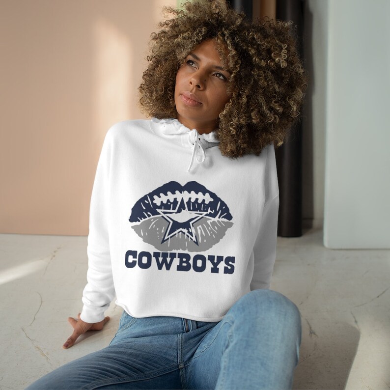 cowboys crop top hoodie