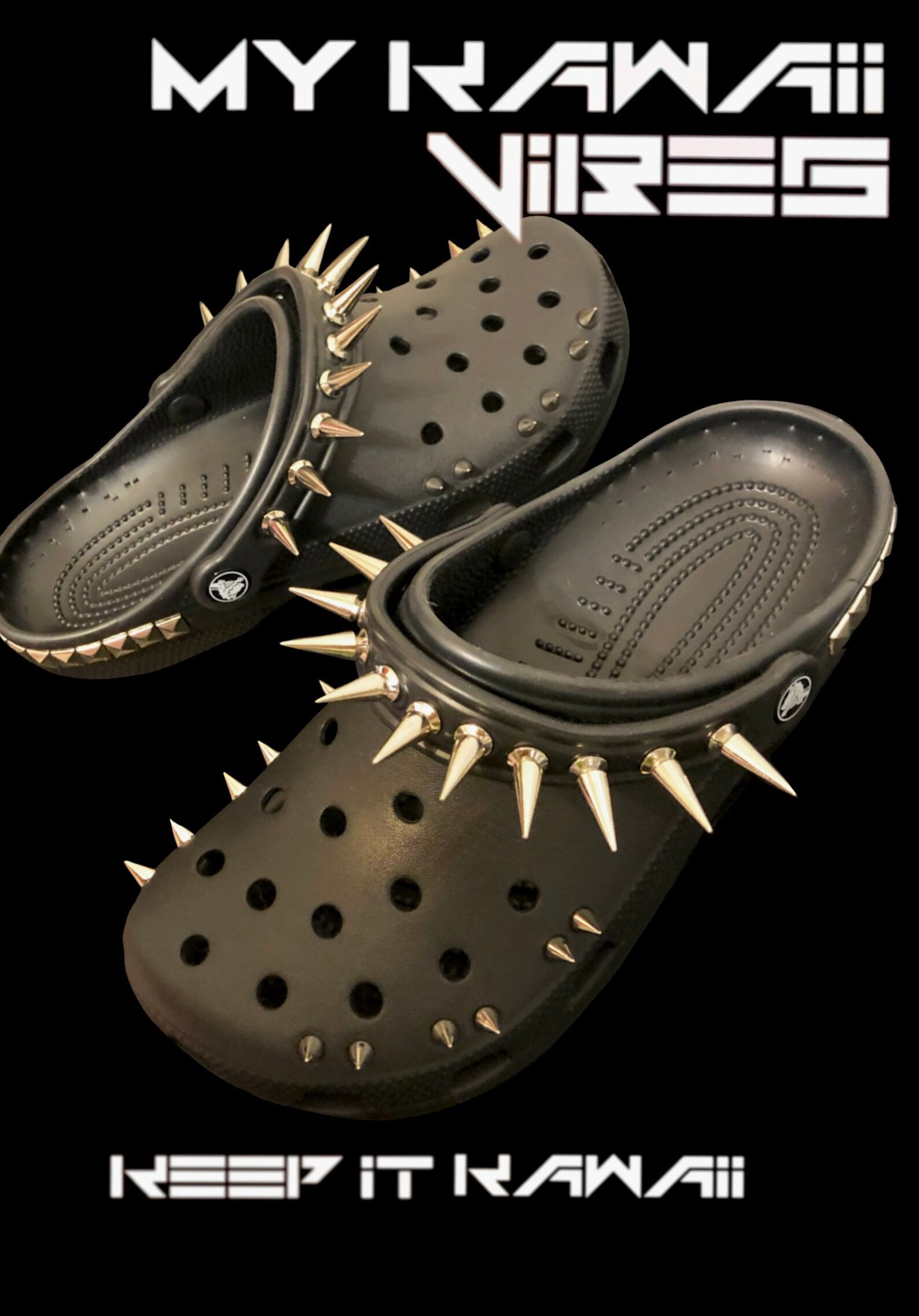 CUSTOM CROCS / goth crocs the goths Etsy