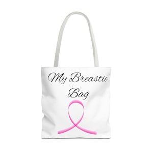 Breast Cancer Awareness Tote Bag, Pink Ribbon Survivor Tote Bag, Chemo Treatment Tote, Cancer Fighter Bag, Pink Hope Carryall, Awareness
