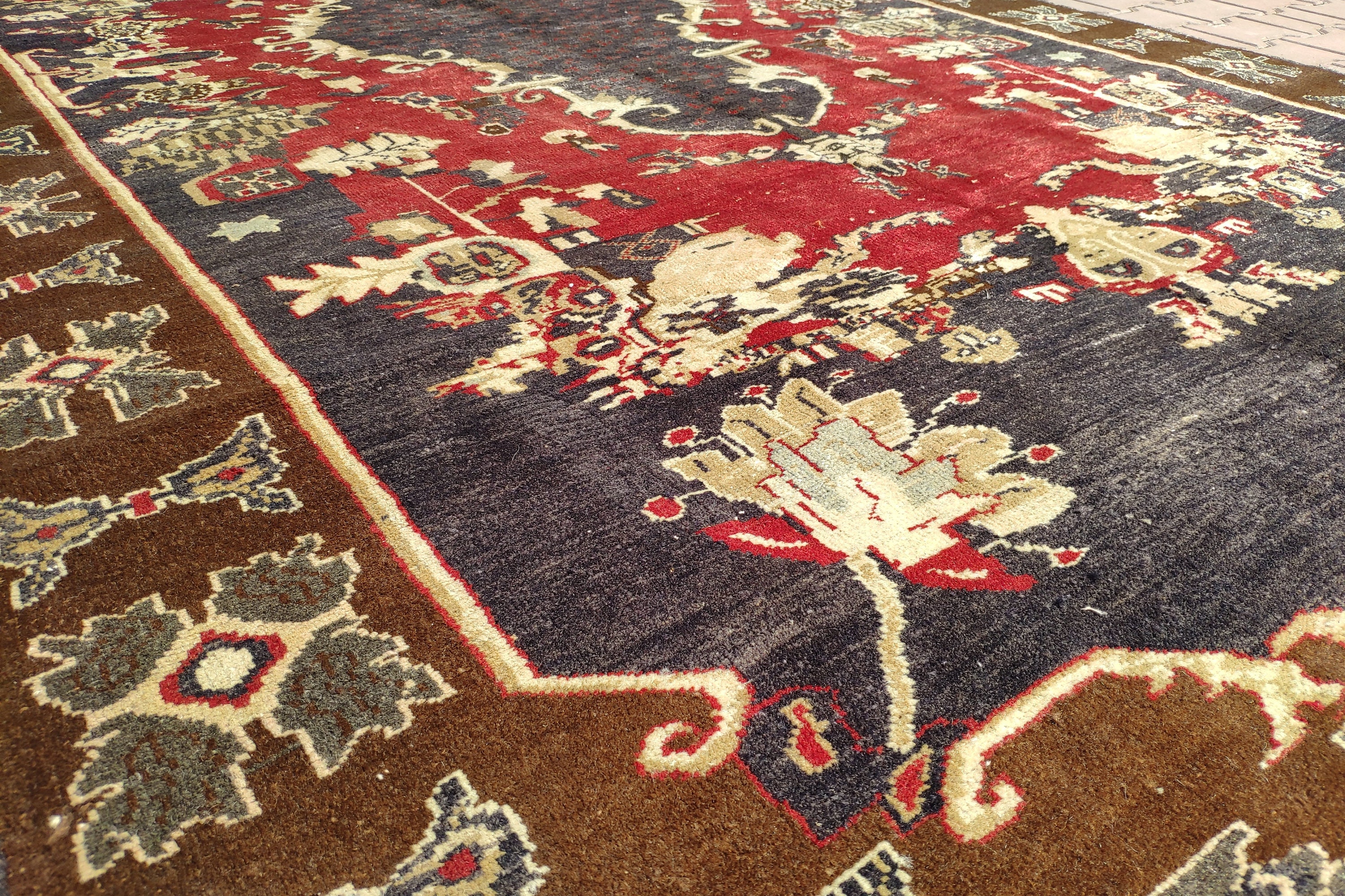 6x11 Turkish rug, Oriental vintage natural rug 7x11 ,Saloon rugs