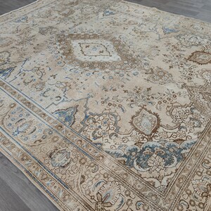 Rug For Living Room ,10x13 Vintage Rug, Turkish Oushak Rug 10x12, Oversize Neutral Rug, Boho Decor Rug, Home Living Rug, Large Are Rug