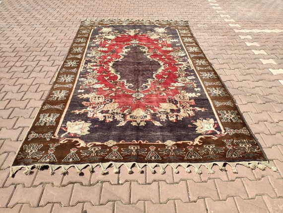 6x11 トルコラグ、オリエンタルヴィンテージナチュラルラグ 7x11