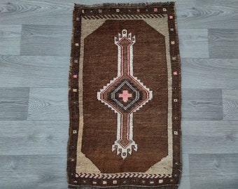 2x3 Small Vintage Rug, Kars Mini Rug, Door Mat Rug, Home Decor Rug, Rug for Kids, Hand Woven Rug, Bath Mat Rug