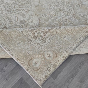Turkish Neutral Vintage Rug, 10x12 Area Rug, Rugs For Living Room, Oversized Rug, Oriental Rug, Home Decor Rug