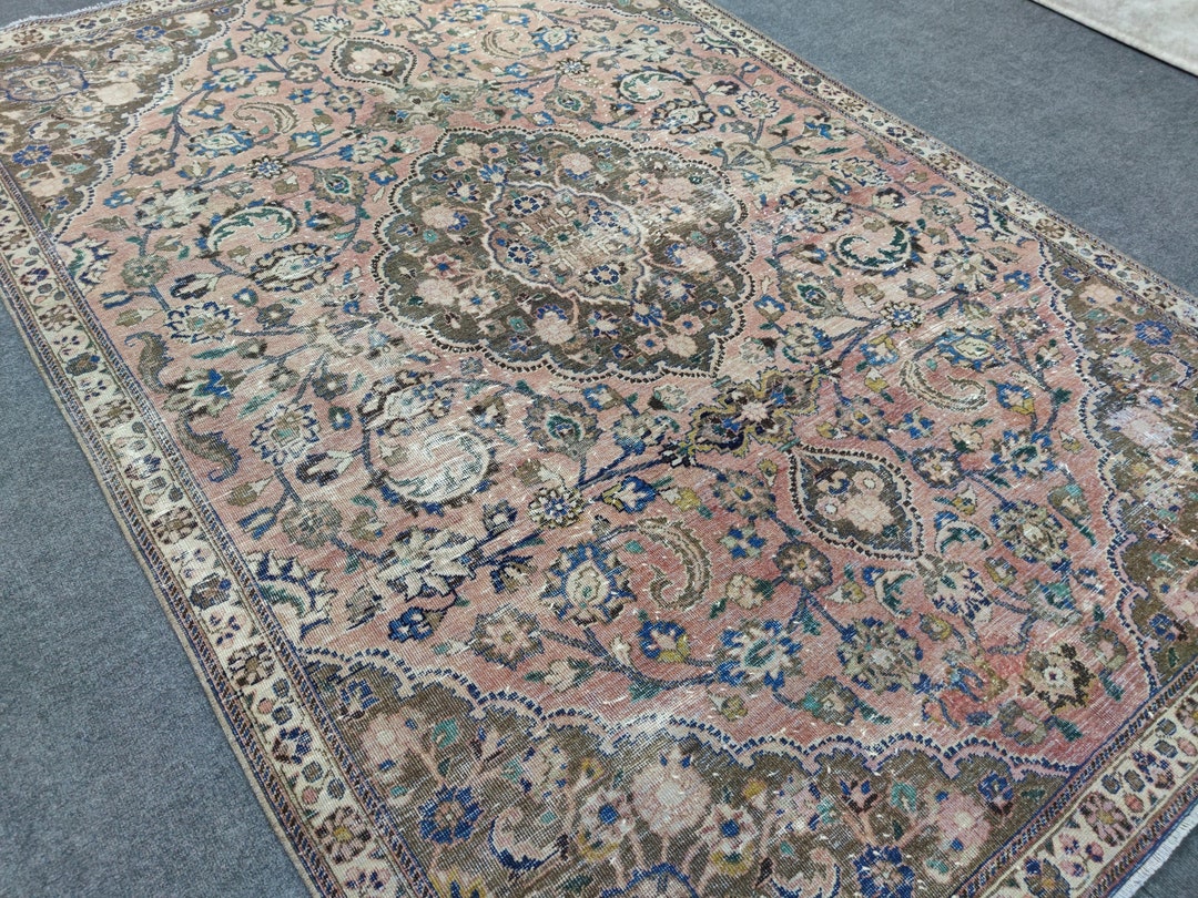 6x9 Turkish Area Rug Muted Color Rug Living Room Rug Etsy