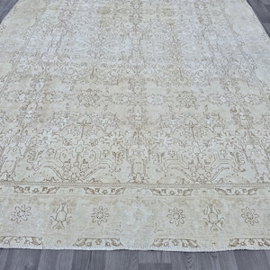 10X12 TURKISH AREA RUG 10X13, Neutral Vintage Rug, Living Room Rug, Oversized Rug, Muted Rug, Oriental Rug, Handmade Wool Rug, Boho Rug