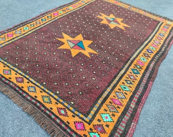 Home design mini rug - Bohemian rug - Decorative rug- 2 x 3 feet small rug - Vintage small rug - Decorative Turkish rug -doormats rug carpet