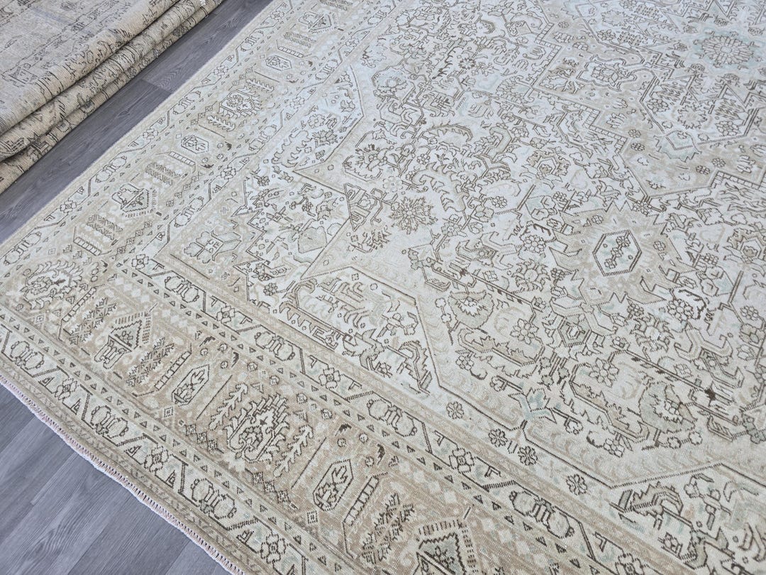 Acem Rug Rugs LARGE RUG 10X13, Turkish Area Rug, Vintage Neutral Rug, Acem Rug ...