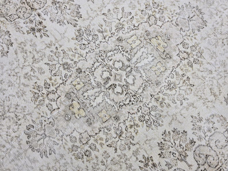 Handgeknüpfter Wollteppich 200x300, Handgeknüpfter Wollteppich, Vintage Teppich, Wohnzimmerteppich, Türkischer Teppich, Anatolischer Oushak Teppich Bild 5