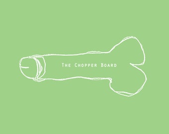 Penis Art Glass Chopping Board, Funny Kitchen Decor