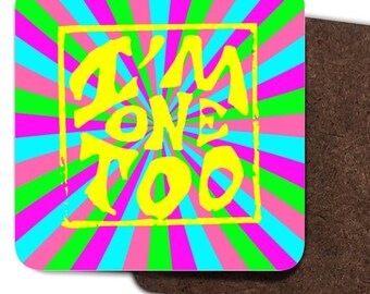 If you're one too, these are the hippy love coasters (4) for you!
