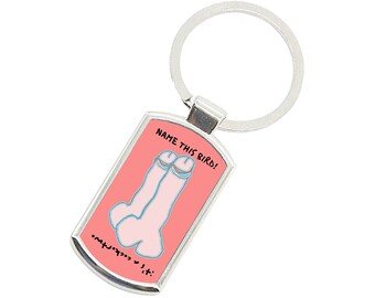Funny Penis Art Keyring, 'Cockatoo' Bird Puzzle