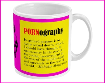 Get hard on porn for young and old with this witty mug
